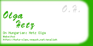 olga hetz business card